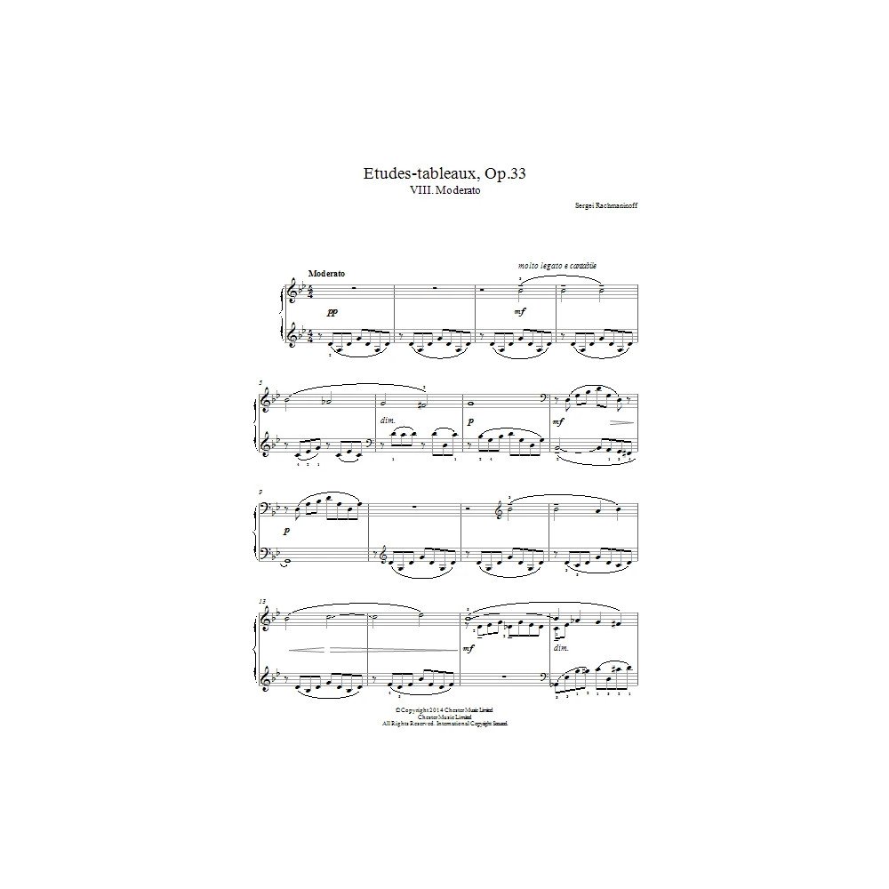 Etudes-tableaux Op.33, No.8 Moderato