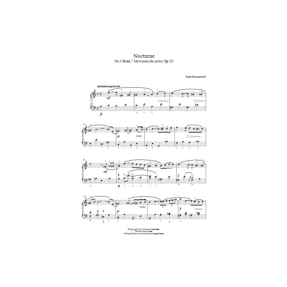 Nocturne (No.1 from 7 Morceaux de salon, Op.10)