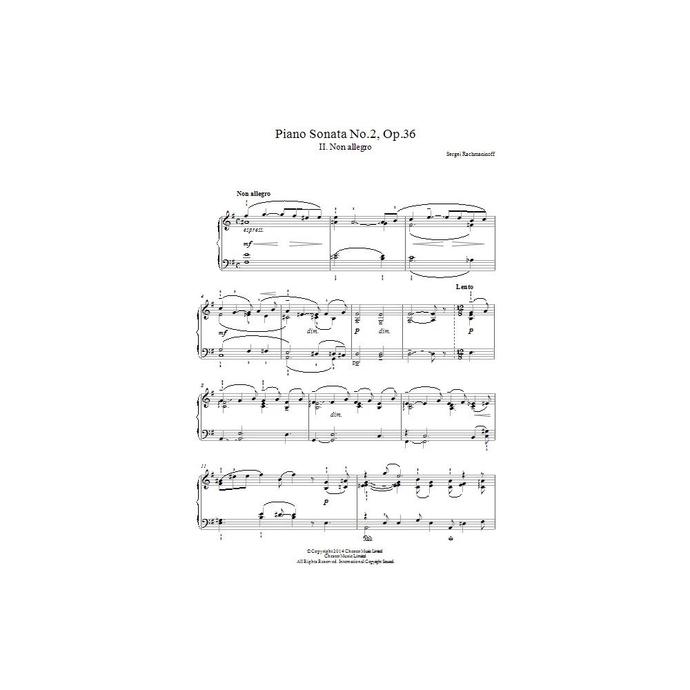 Piano Sonata No. 2, Op. 36 - 2nd Movement