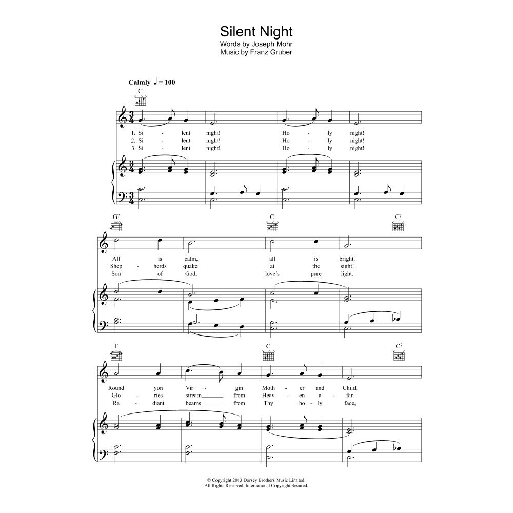 The Sheet Music Direct Christmas Carol Collection 1 (5 songs)