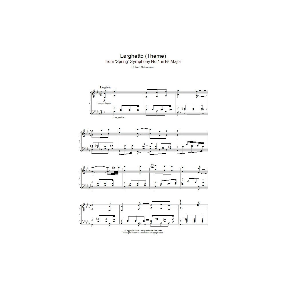 Larghetto (Theme) from 'Spring' Symphony No.1 in Bb Major