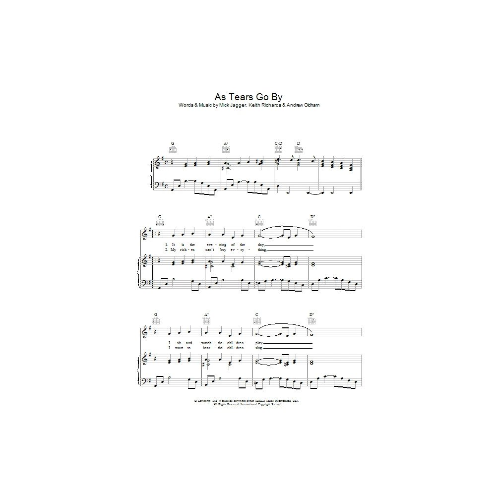As Tears Go By
