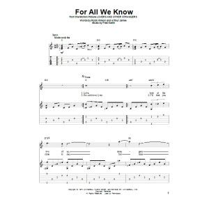 For All We Know