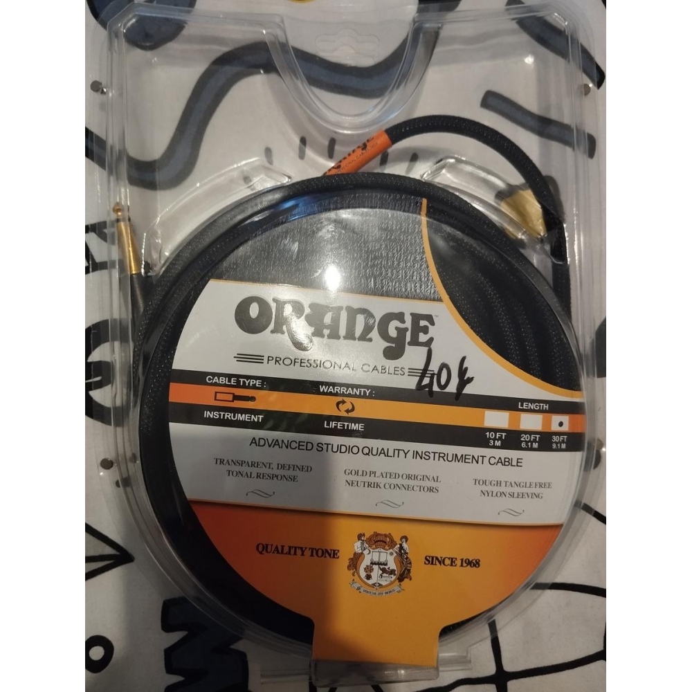Orange guitar cable 3 meters