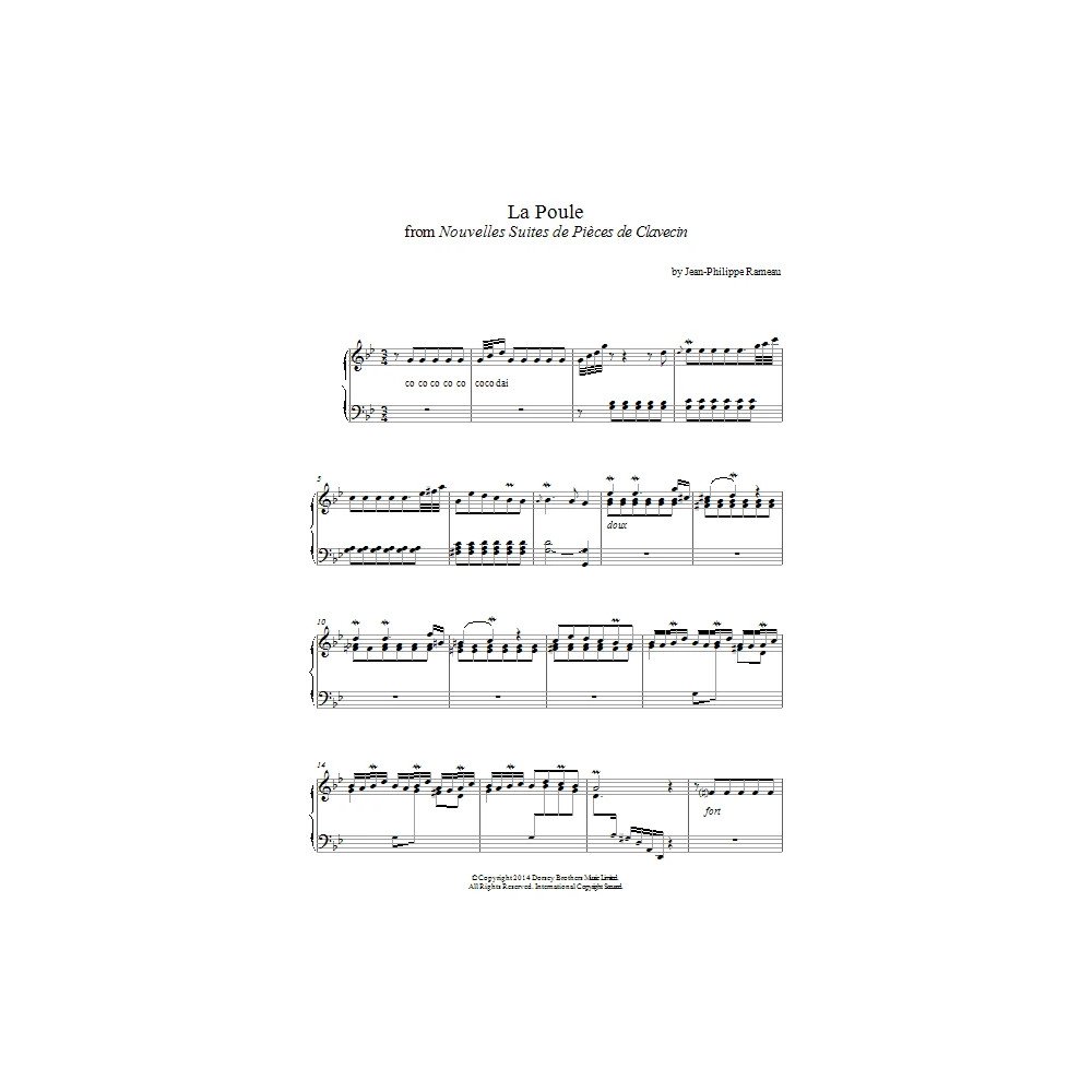 La Poule From Nouvelles Suites De Pieces De Clavecin