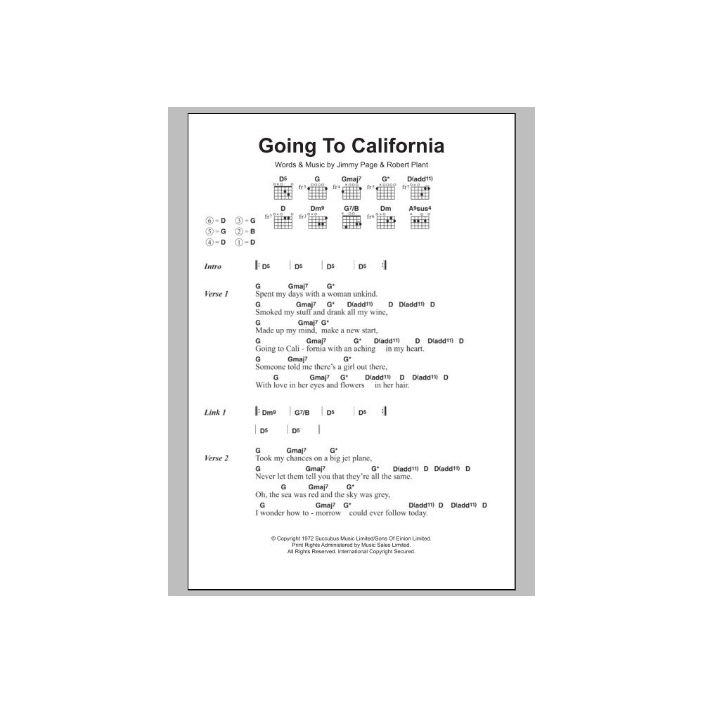 Going To California