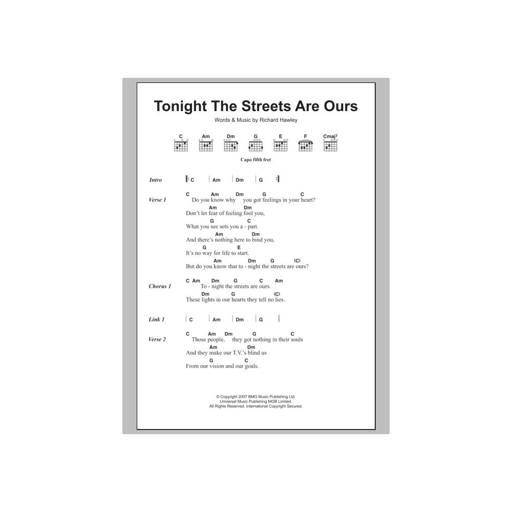 Tonight The Streets Are Ours