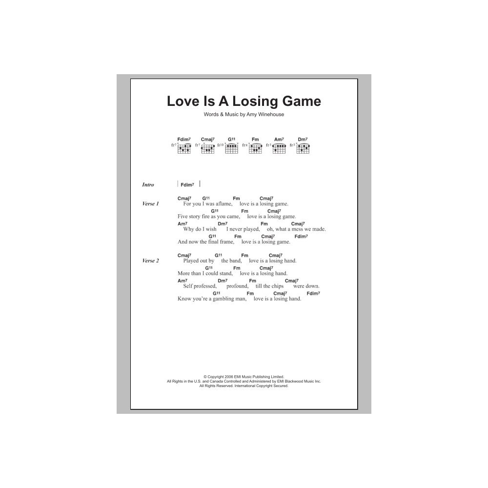 Love Is A Losing Game