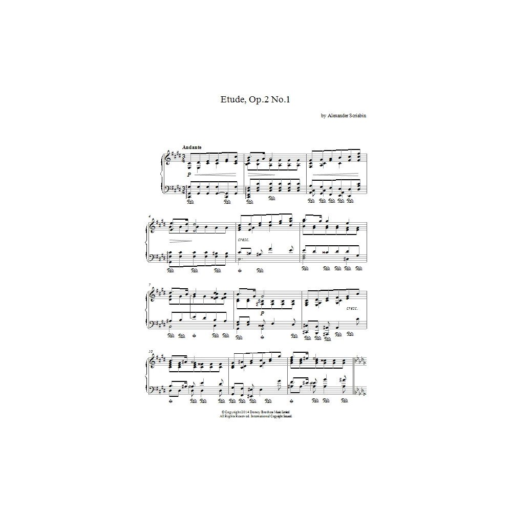 Etude, Op.2 No.1