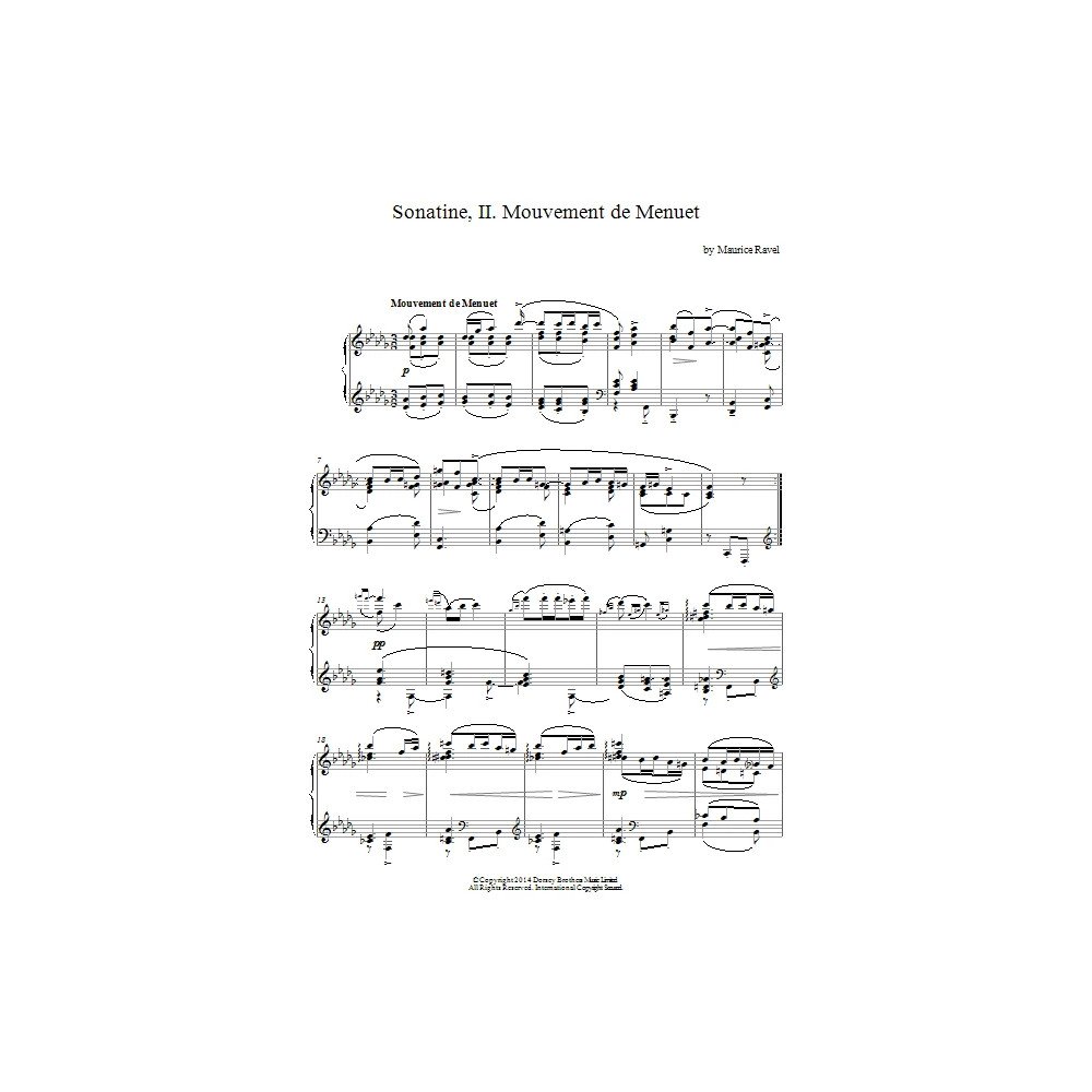 Sonatine, 2nd Movement