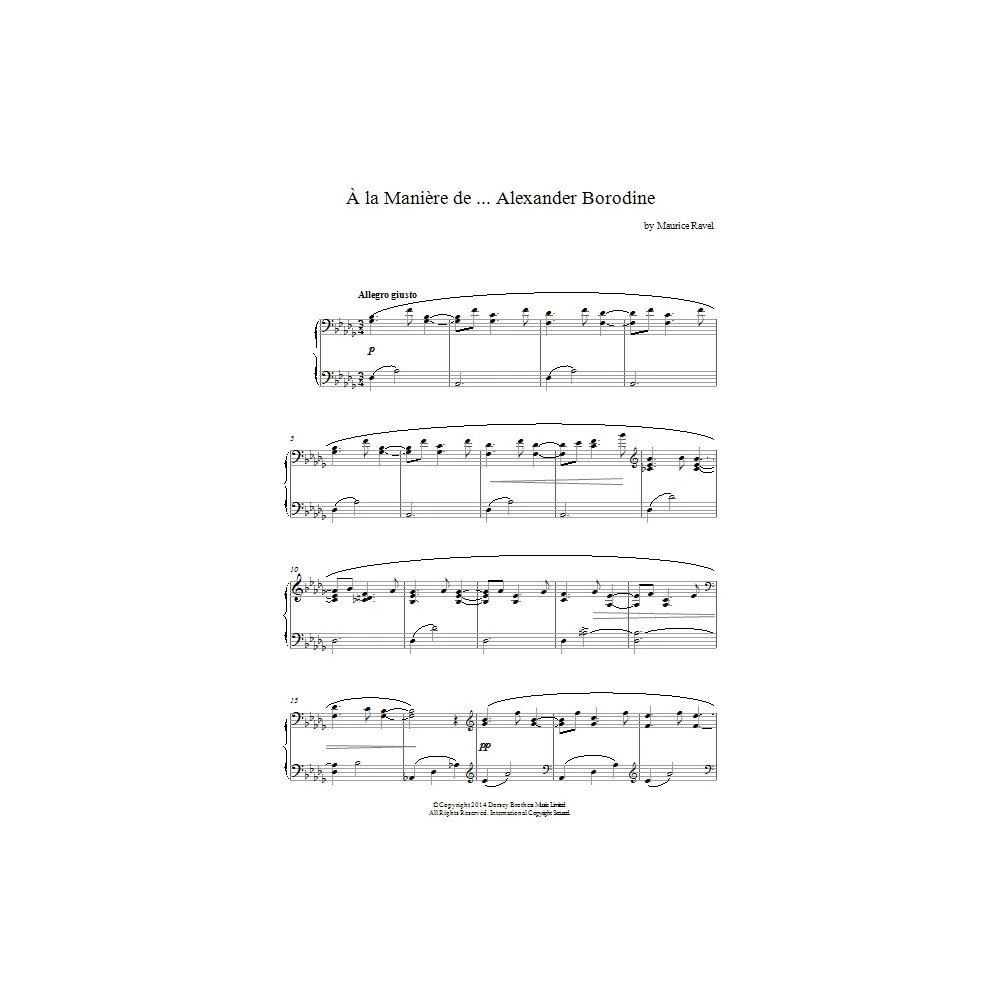 A La Maniere De Alexander Borodine