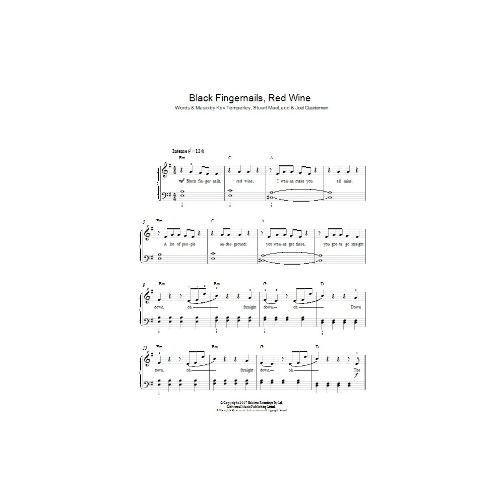 Black Fingernails, Red Wine