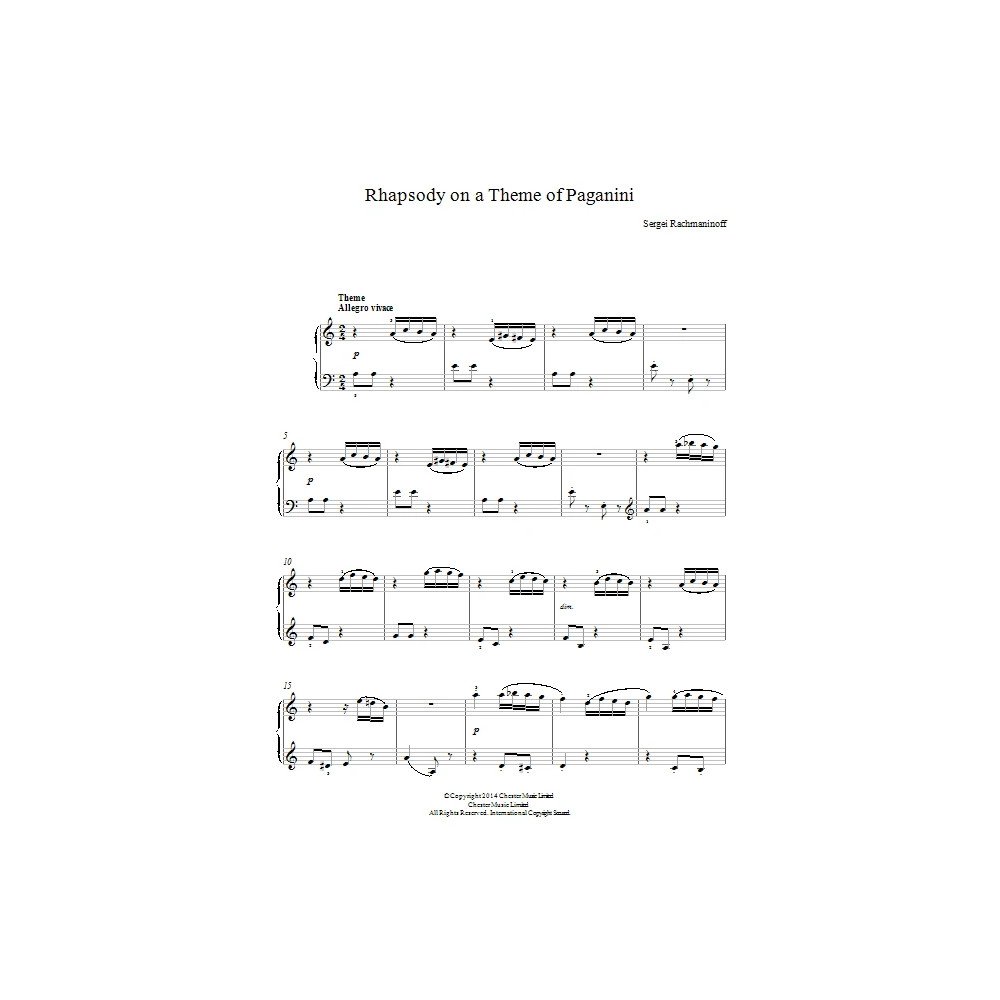 Rhapsodie über ein Thema von Paganini
