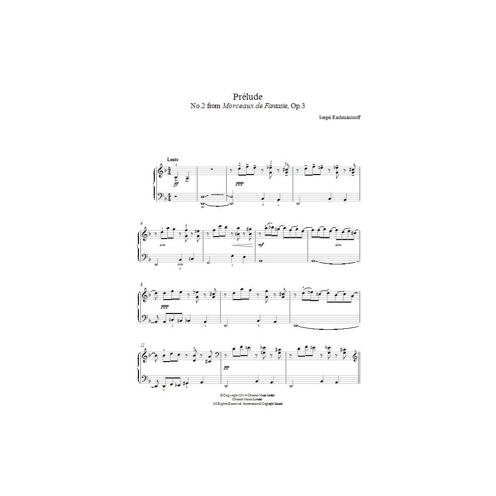Präludium (Nr. 2 aus Morceaux de Fantasie, Op. 3)