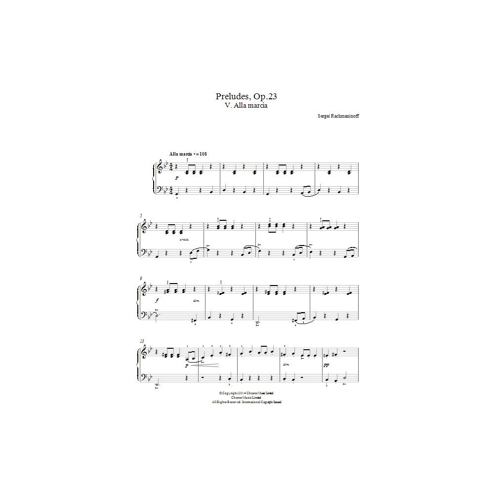 Präludien Op. 23, Nr. 5 Alla marcia