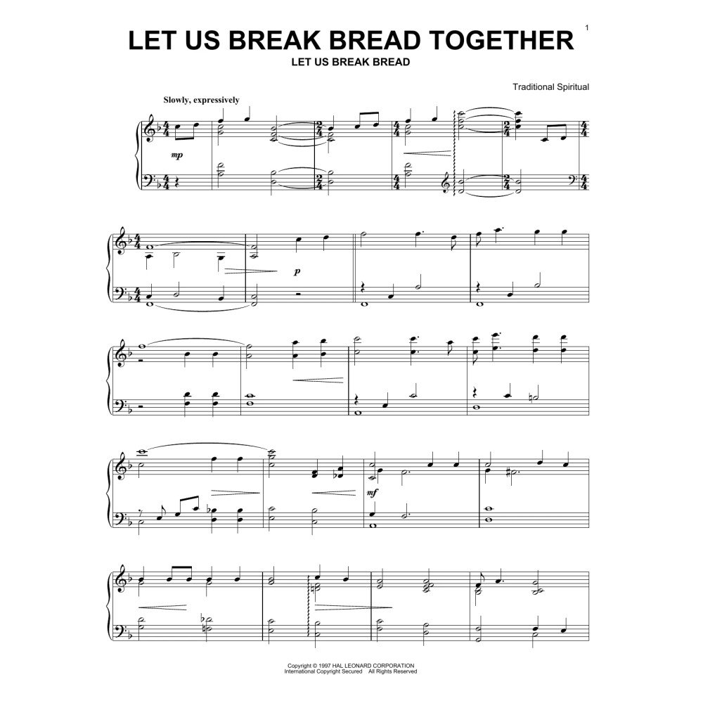 Let Us Break Bread Together