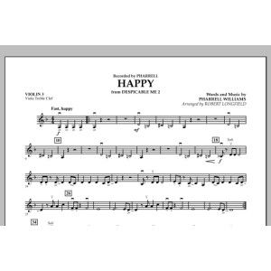Happy (from Despicable Me 2) - Violin 3 (Viola Treble Clef)