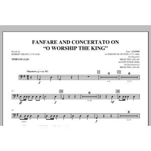 Fanfare and Concertato on "O Worship the King" - Timpani