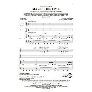 Maybe This Time (arr. Ed Lojeski)
