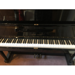 Young Chang semi-pro upright acoustic piano, glossy black