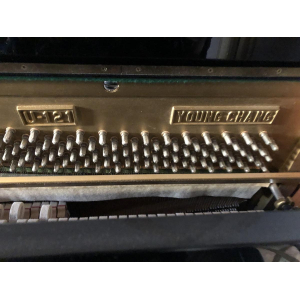 Young Chang semi-pro upright acoustic piano, glossy black