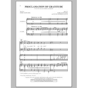 Proclamation Of Gratitude