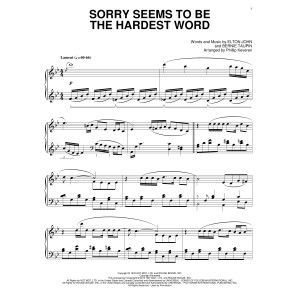 Sorry Seems To Be The Hardest Word [Classical version] (arr. Phillip Keveren)