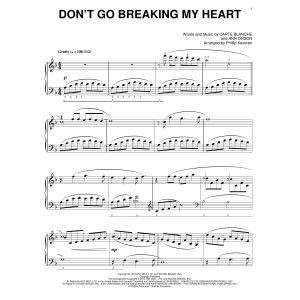 Don't Go Breaking My Heart [Classical version] (arr. Phillip Keveren)