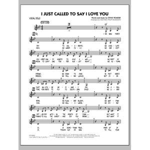 I Just Called to Say I Love You - Vocal Solo