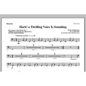 Hark! A Thrilling Voice Is Sounding - Bassoon