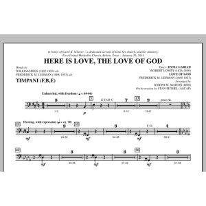 Here Is Love, the Love of God - Timpani