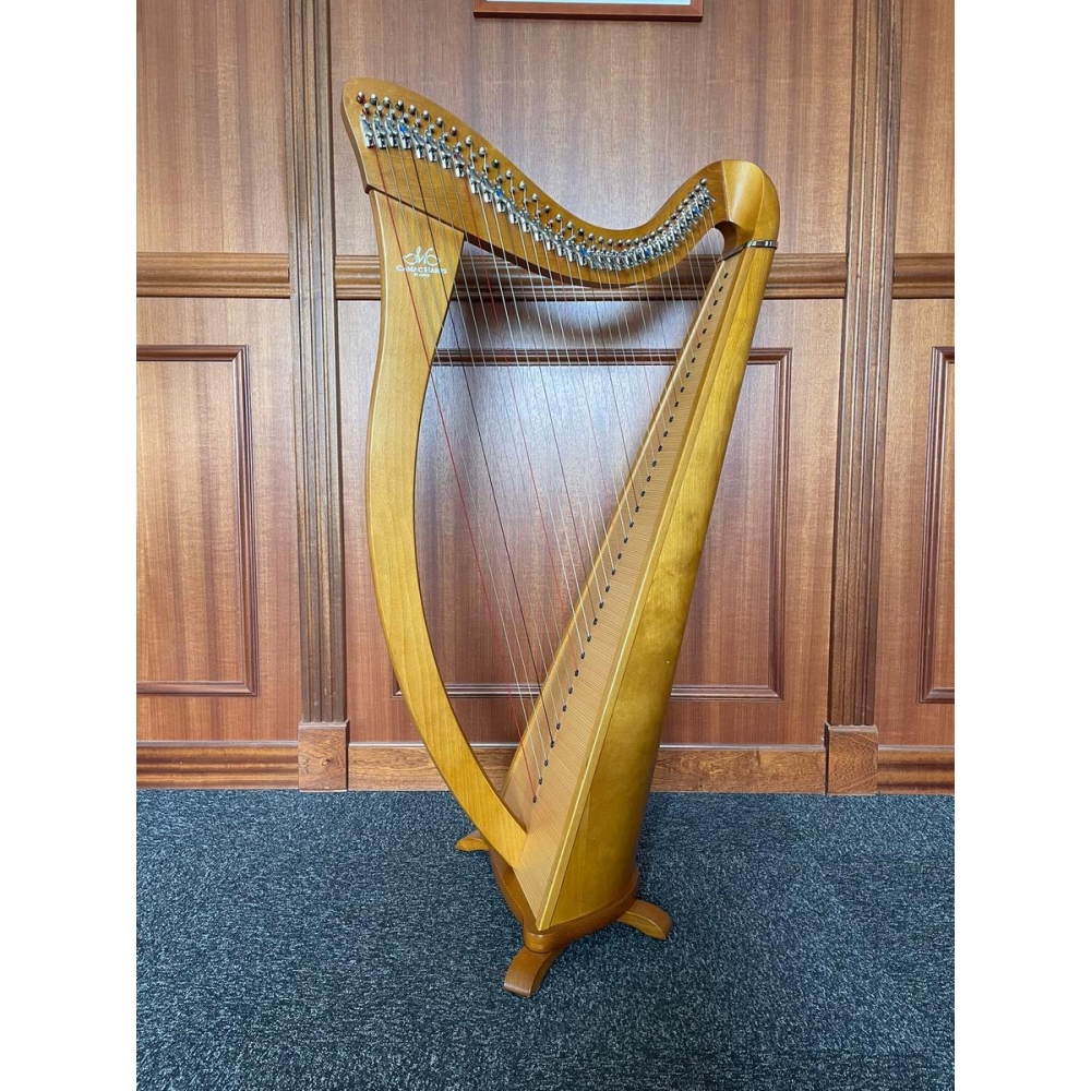 Harpe celtique Hermine 34 cordes carbone merisier