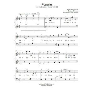 Popular (from Wicked) (arr. Phillip Keveren)