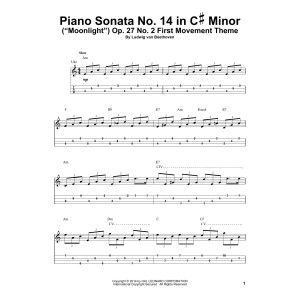 Piano Sonata No. 14 In C Minor (Moonlight) Op. 27 No. 2 First Movement Theme
