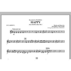 Happy (from Despicable Me 2) - Bb Clarinet 1