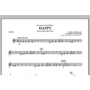Happy (from Despicable Me 2) - F Horn