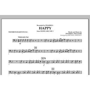 Happy (from Despicable Me 2) - Trombone/Baritone B.C.