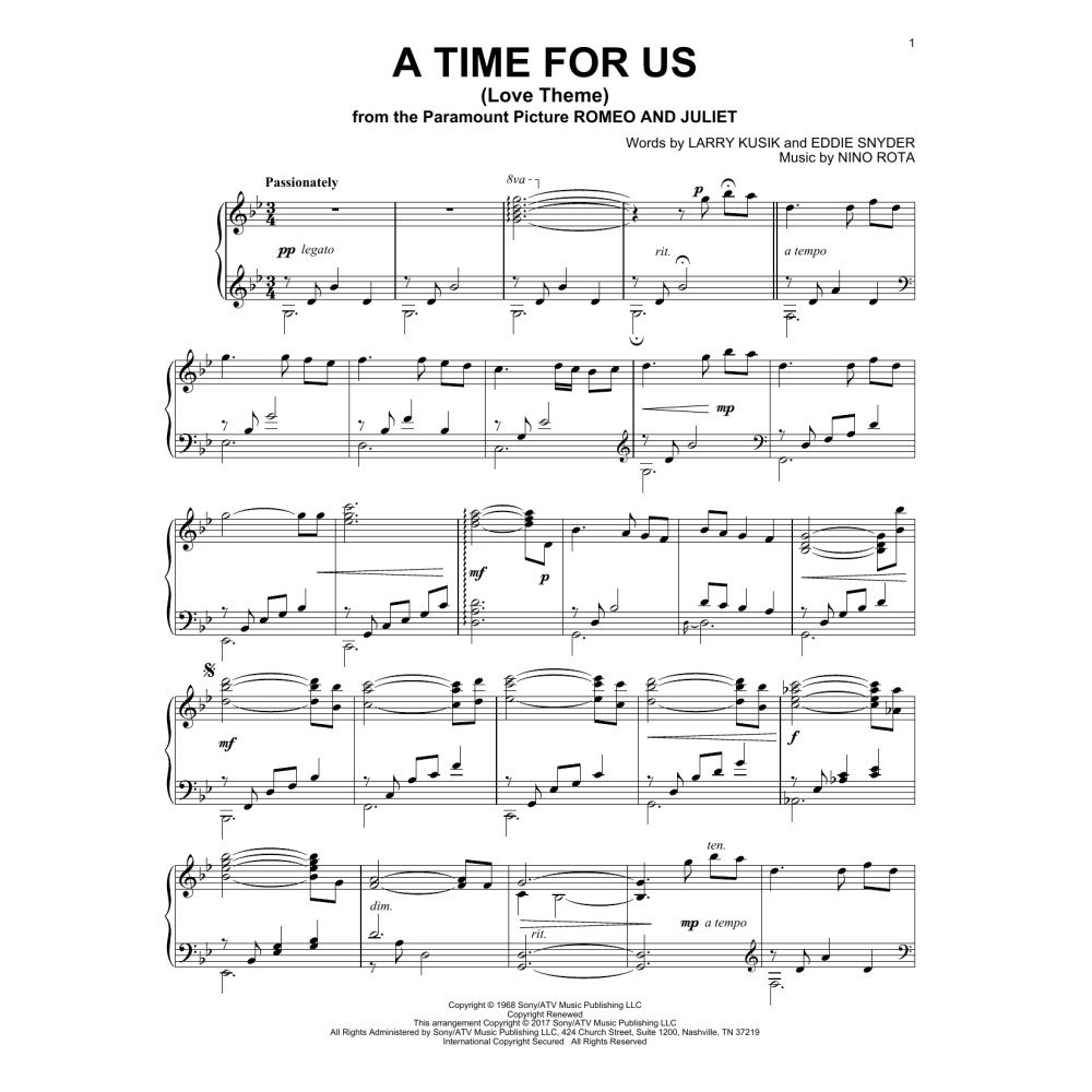 A Time For Us (Love Theme)