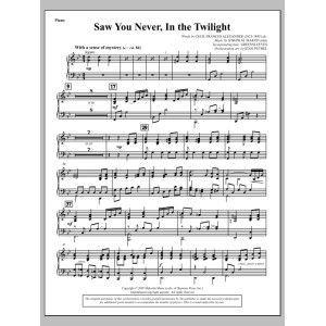 Saw You Never, In The Twilight (from Season Of Wonders) - Piano