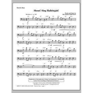 Shout! Sing Hallelujah! - Electric Bass