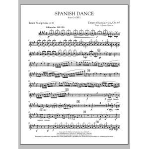 Spanischer Tanz (aus Die Wanze) - Bb Tenor-Saxophon
