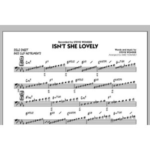 Isn't She Lovely - Bass Clef Solo Sheet