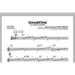 Summertime (from Porgy and Bess) - Bb Solo Sheet