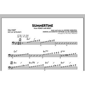 Summertime (from Porgy and Bess) - Bass Clef Solo Sheet