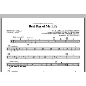 Best Day of My Life - Percussion