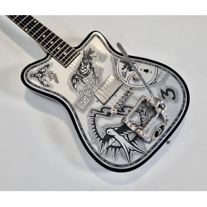 Duesenberg Johnny Depp Signature Series Electric Guitar 2016 Aluminum Tattooed