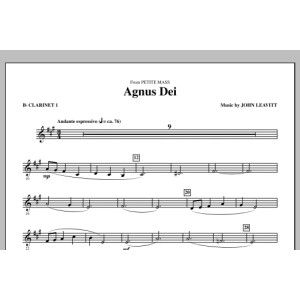 Agnus Dei (aus Petite Mass) - Bb-Klarinette 1