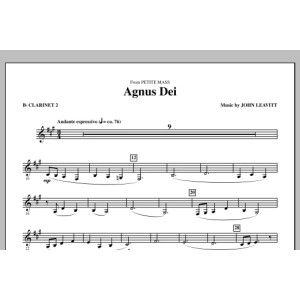 Agnus Dei (aus Petite Mass) - Bb-Klarinette 2