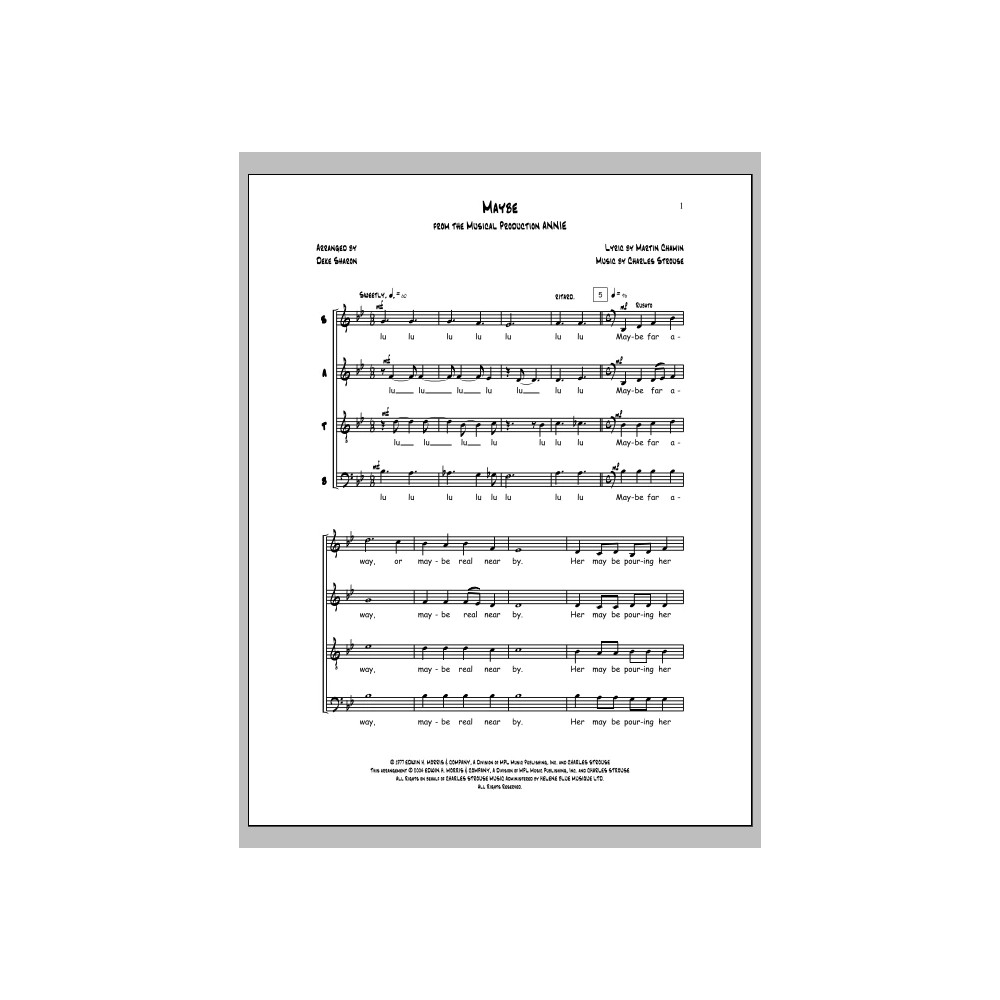 Maybe (from Annie) (arr. Deke Sharon)