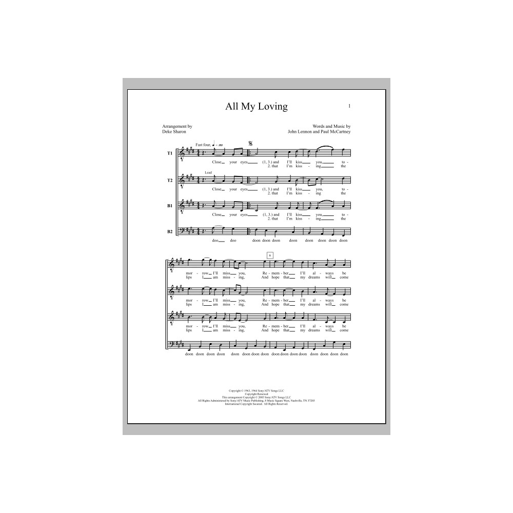 All My Loving (arr. Deke Sharon)